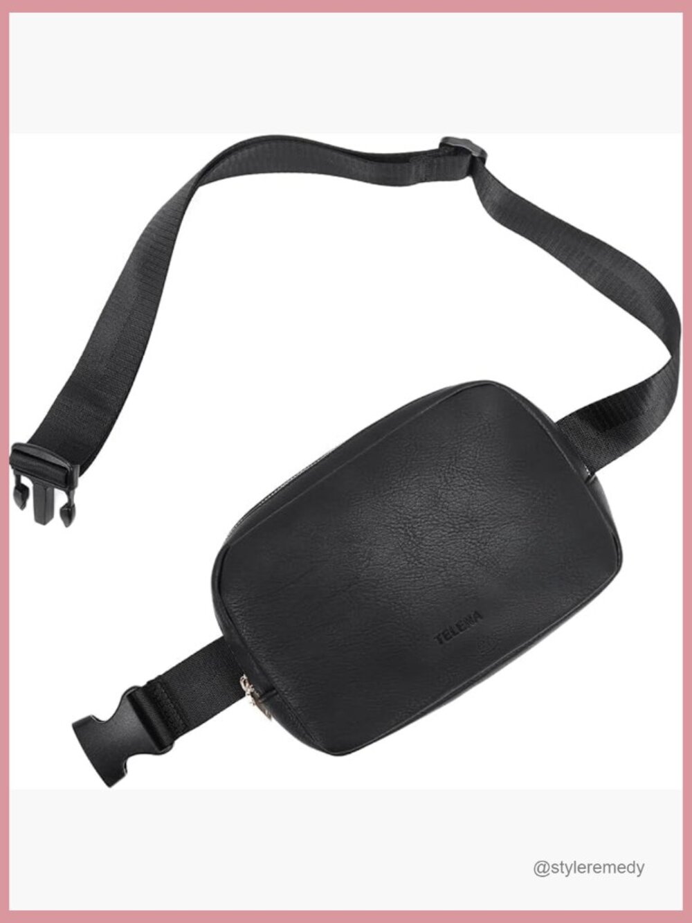 Faux Leather Belt Bag Fashionable Fanny Pack Crossbody Waist Pack Adjustable